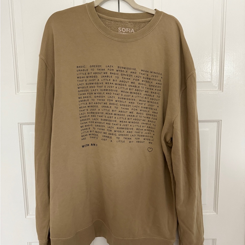 Sofia Franklyn Merch Tan Crew Neck Sweater